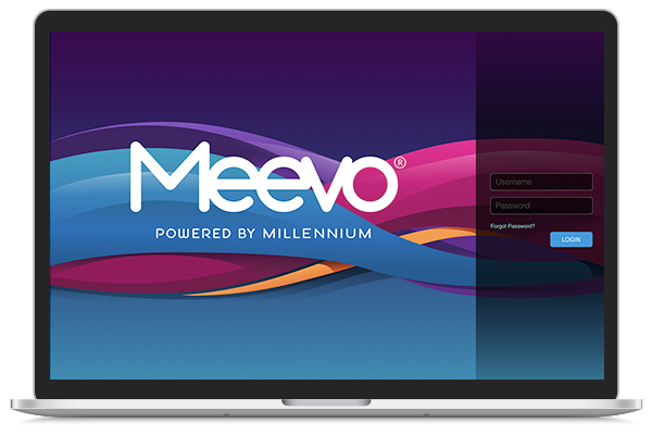 Meevo Login Screen Laptop