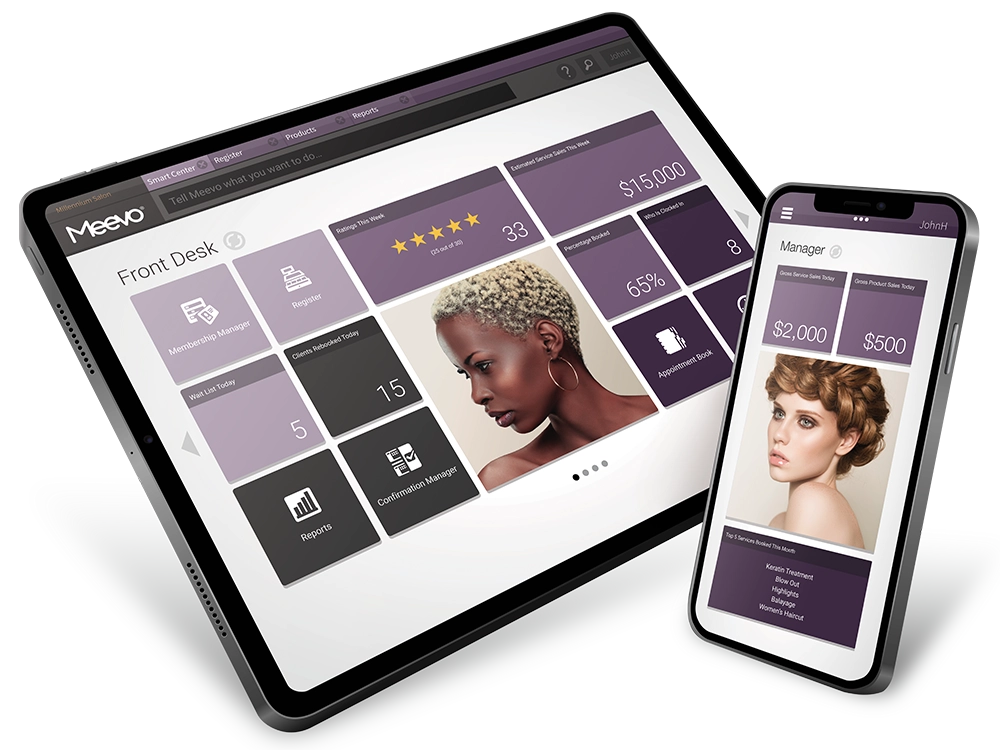 Meevo Software on an iPad and iPhone